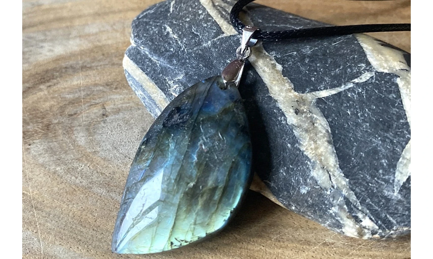 Labradorite Galet 5 pierre pendentif