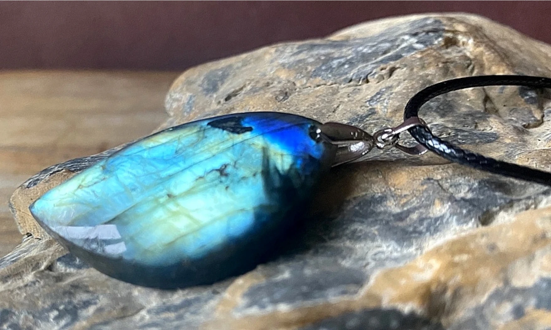 Labradorite Galet 5 pierre pendentif