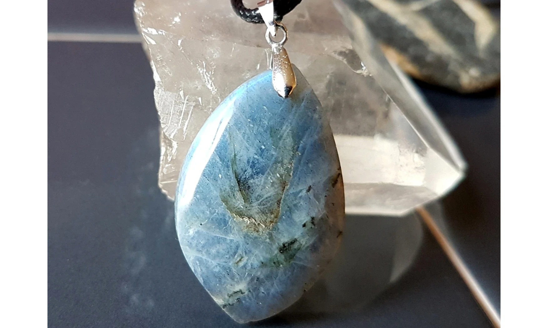 Labradorite Galet 2 pierre pendentif