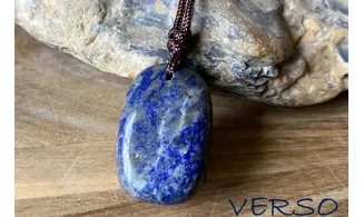 Lapis Lazuli stone drilled pendant 1