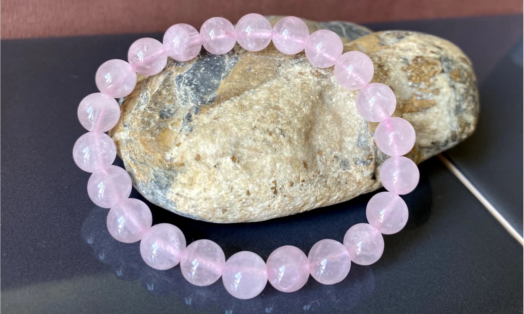 Quartz rose pierres Boules bracelet
