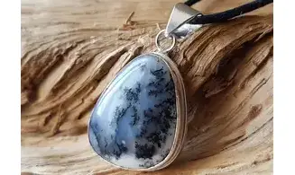 Dendrite Opal & 925 Silver plated