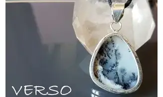 Dendrite Opal & 925 Silver plated
