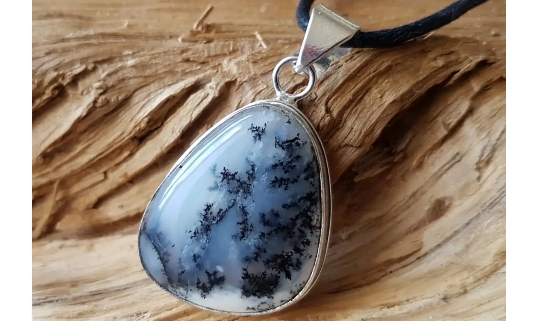 Dendrite Opal & 925 Silver plated