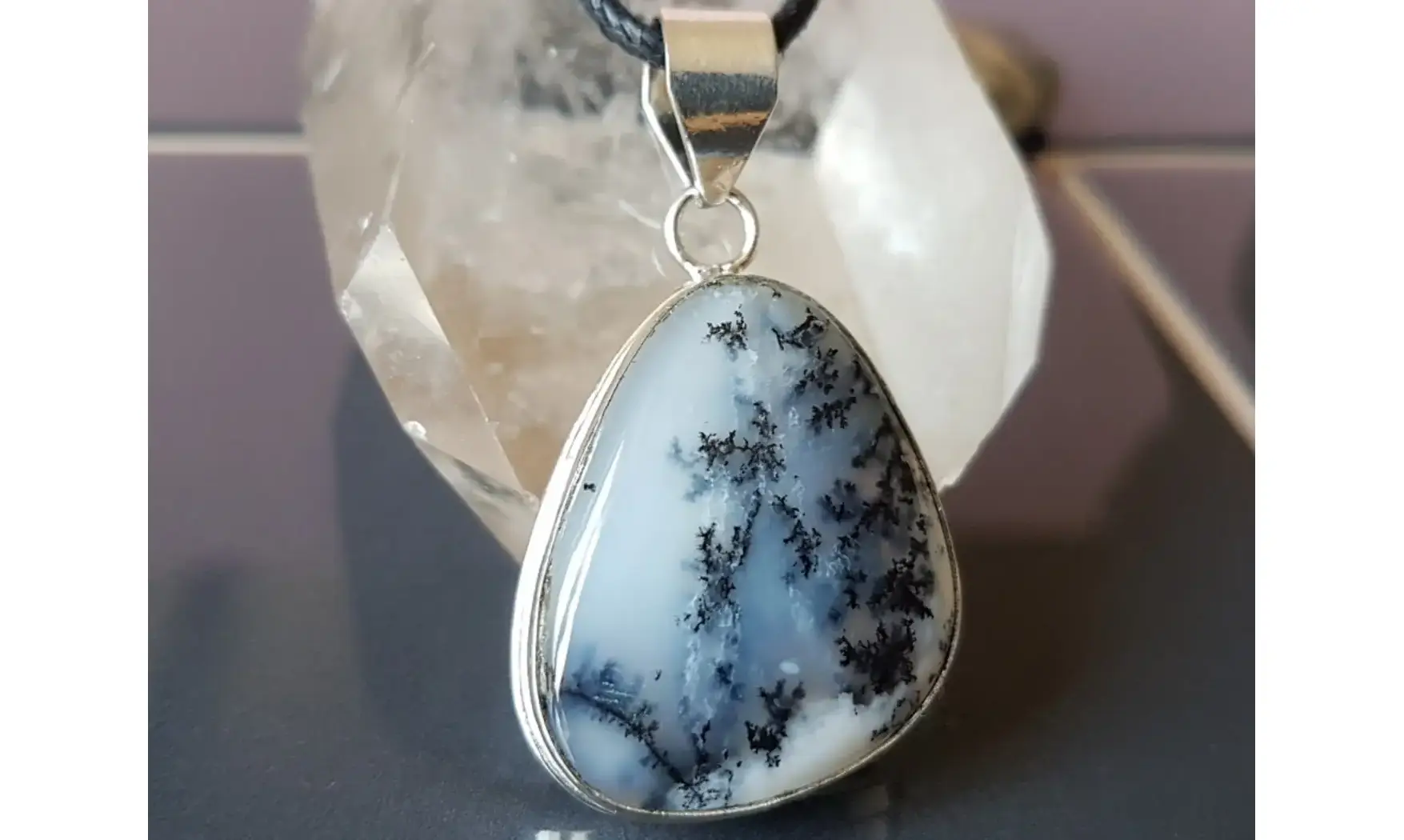 Dendrite Opal & 925 Silver plated