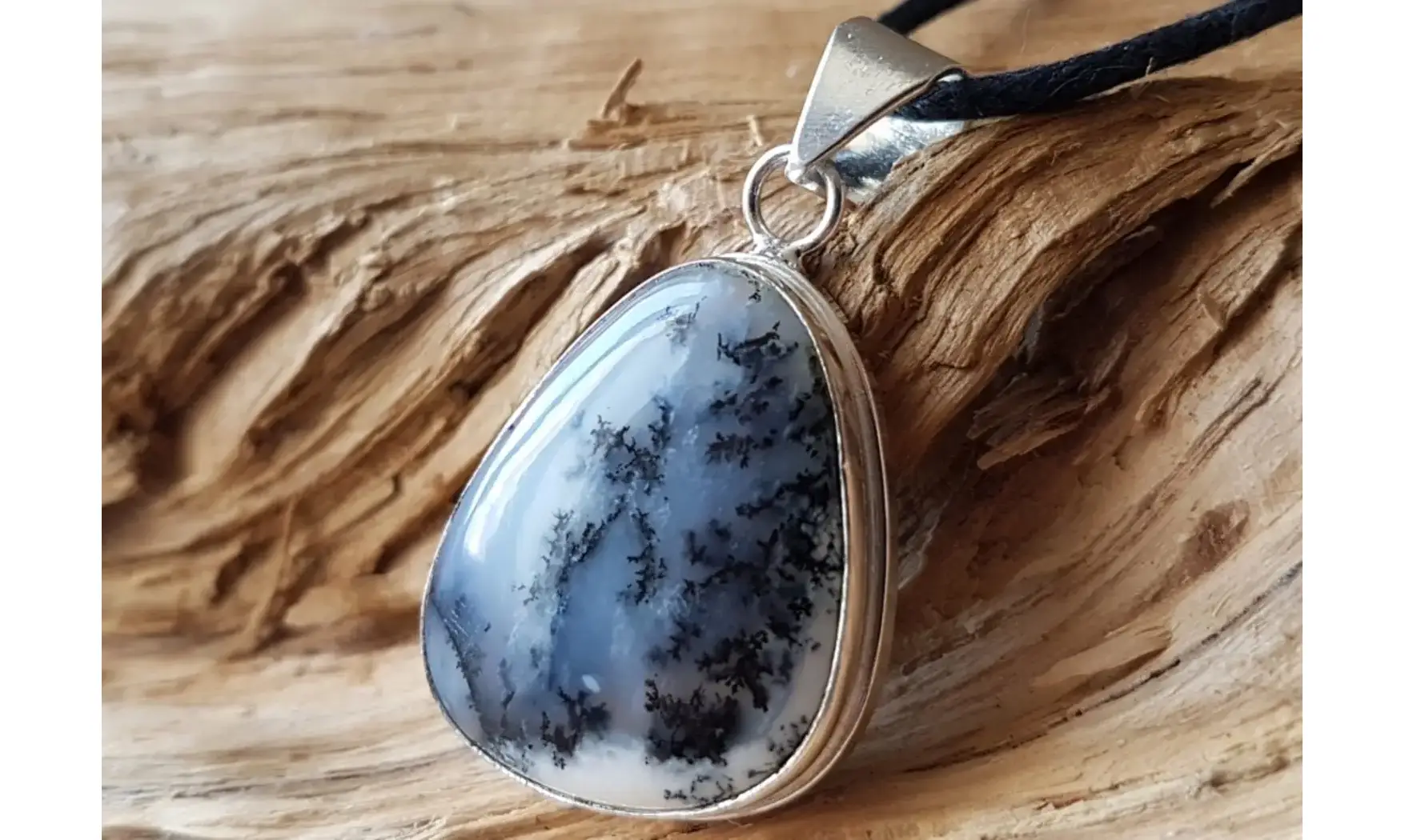 Dendrite Opal & 925 Silver plated