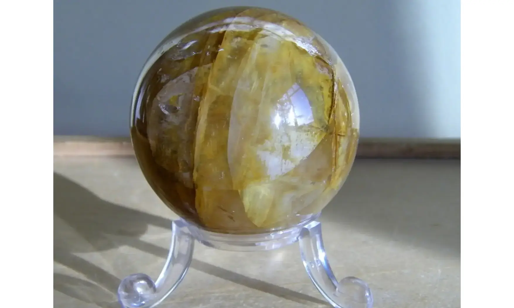 Quartz Hématoide Boule pierre