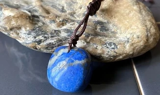 Lapis Lazuli pierre percée 3 pendentif