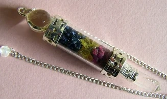 Saphir pierre Pointe Cristal Pendule