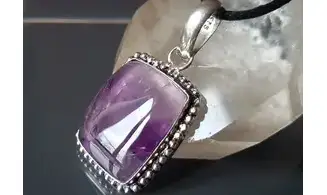 Amethyst & 925 Silver plated pendant