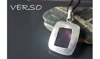 Améthyste pierre pendentif & Argent