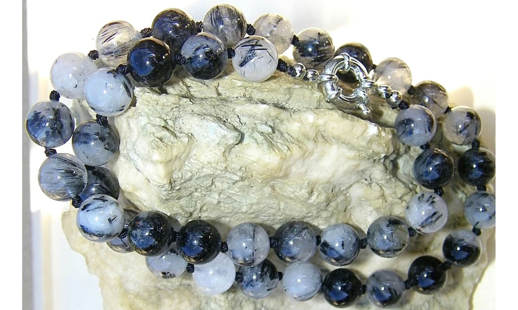 Black Rutile Round beads Necklace