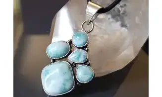 Larimar pierre pendentif & Argent