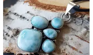 Larimar pierre pendentif & Argent
