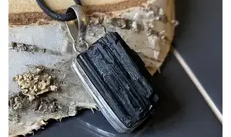 Tourmaline noire pendentif & Argent