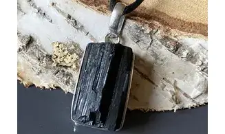 Tourmaline noire pendentif & Argent