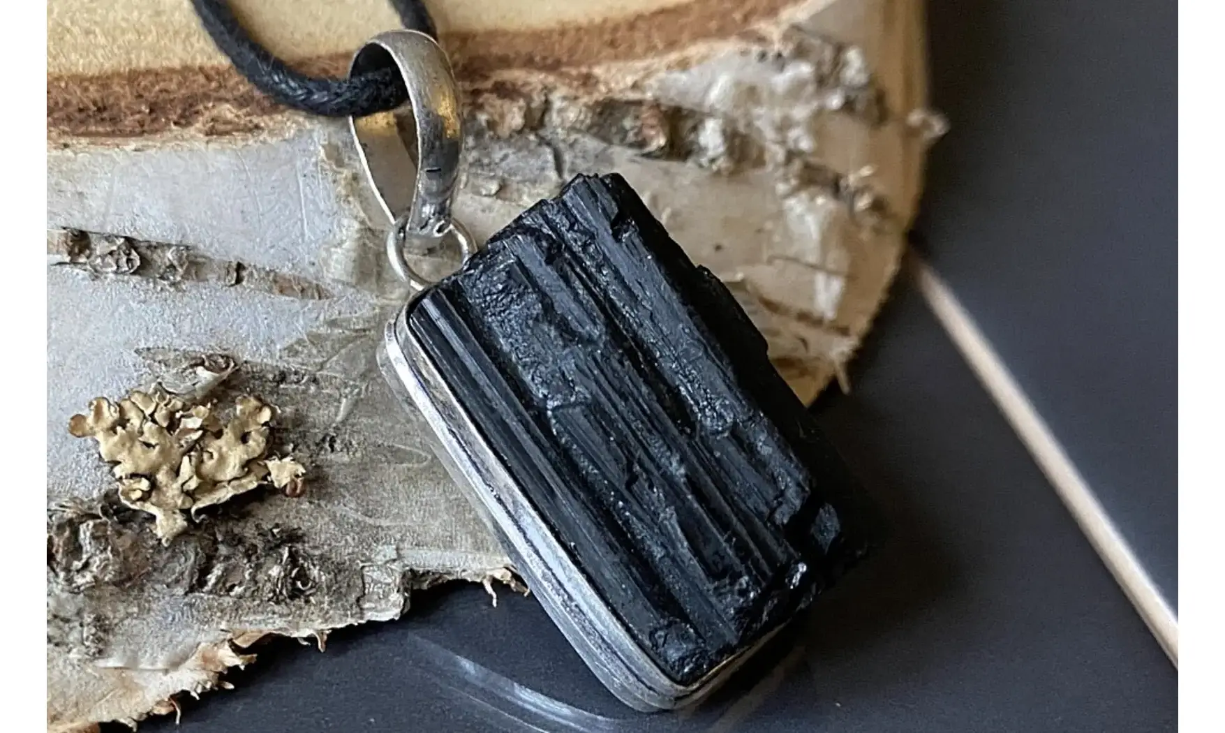 Tourmaline noire pendentif & Argent