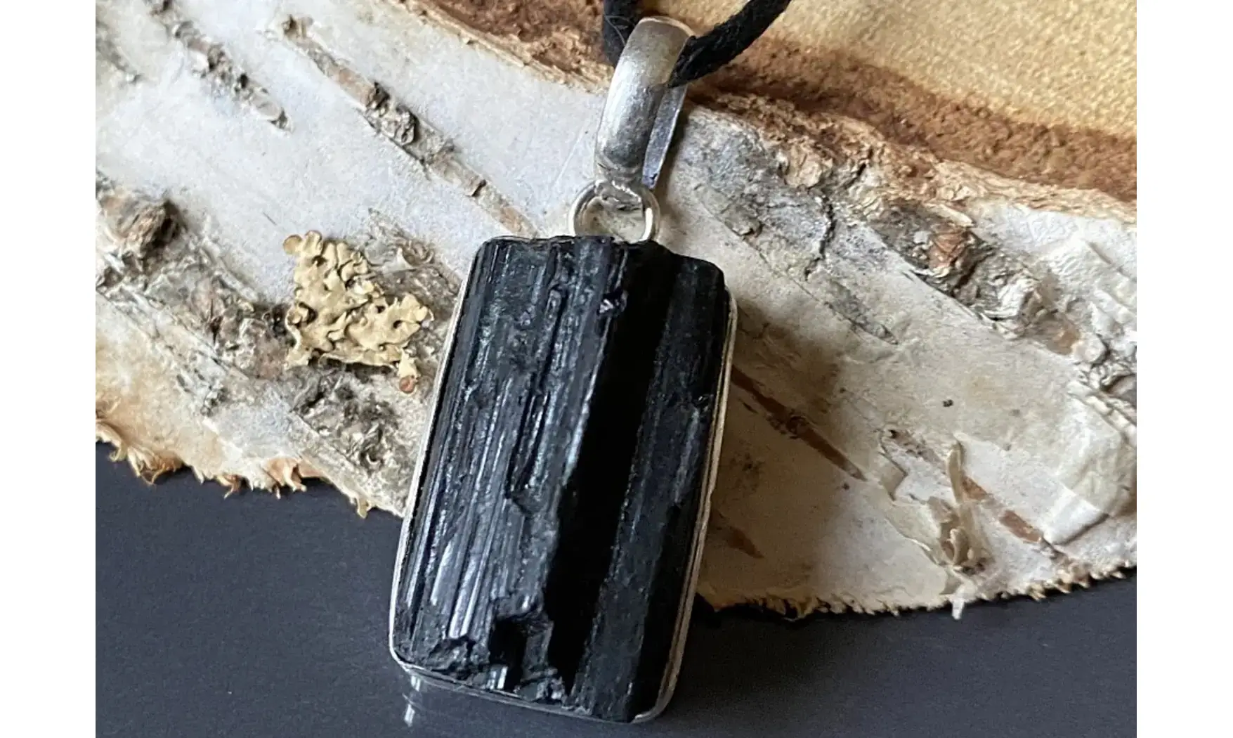 Tourmaline noire pendentif & Argent