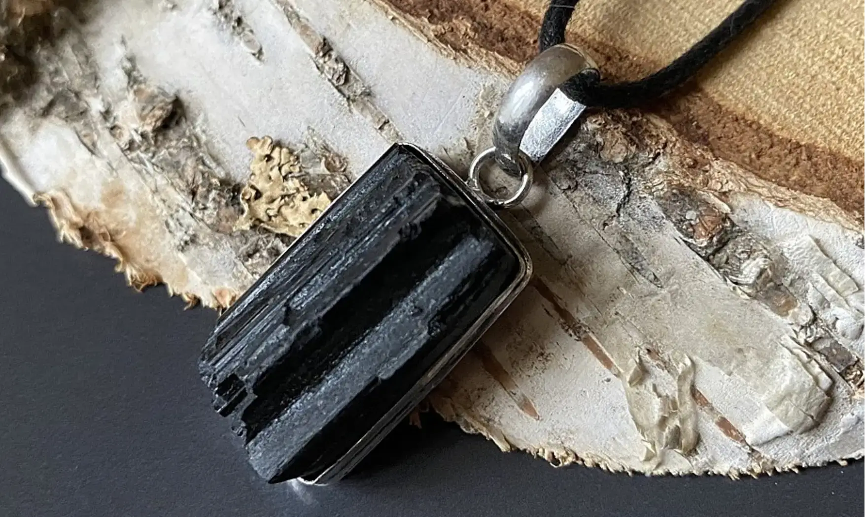 Tourmaline noire pendentif & Argent