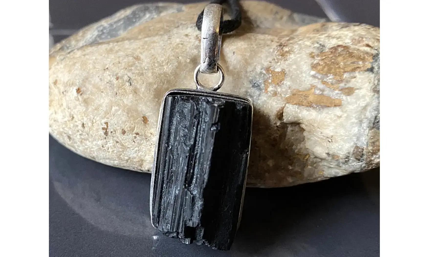 Tourmaline noire pendentif & Argent