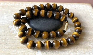 Tiger Eye Round beads Necklace