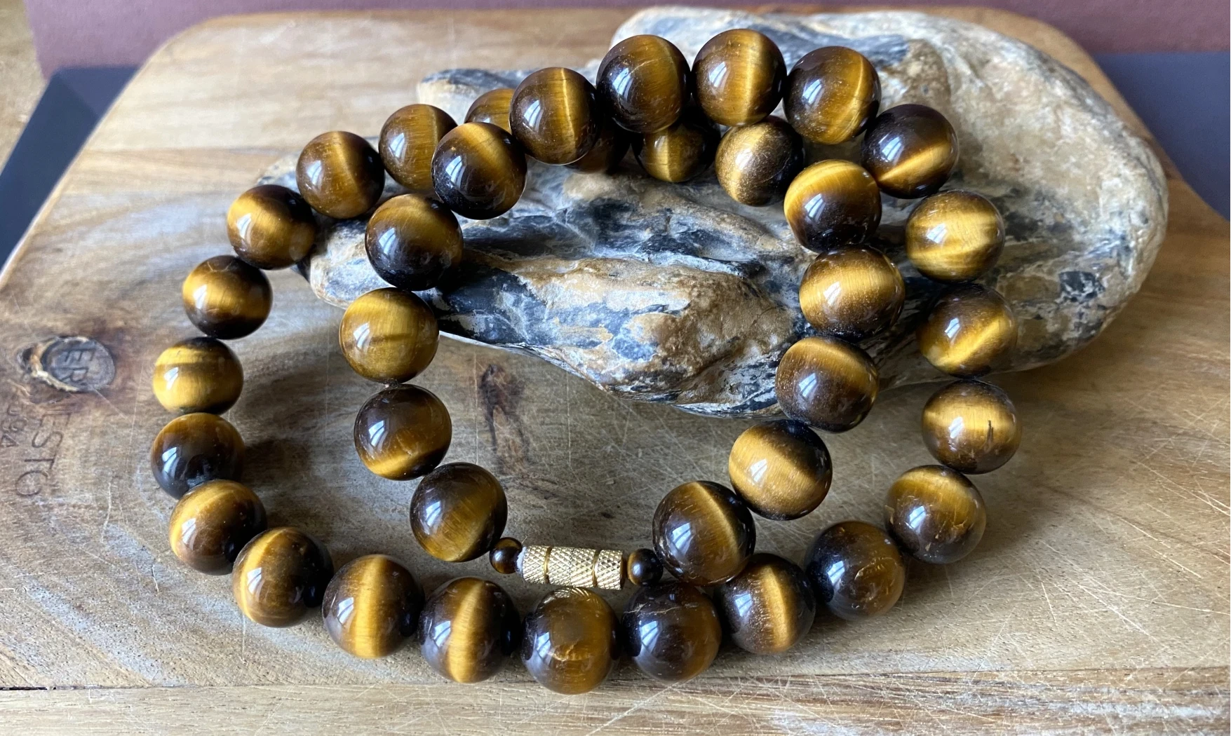 Tiger Eye Round beads Necklace