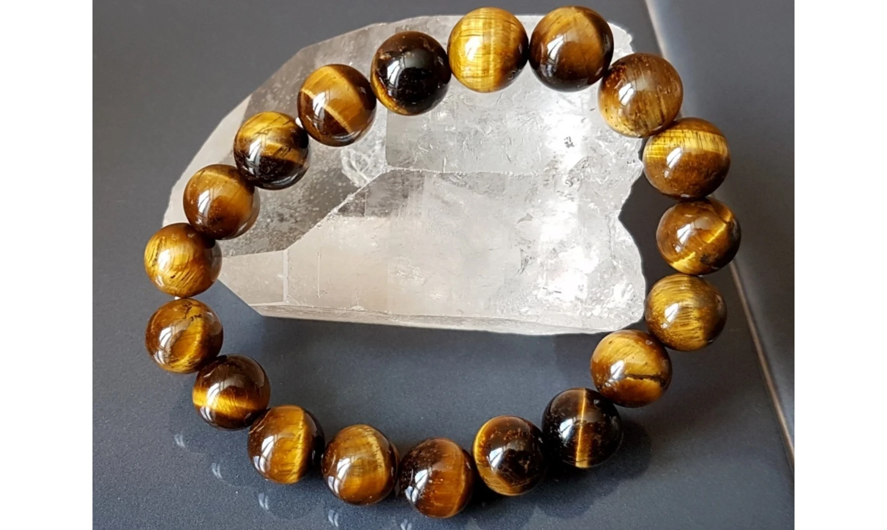 Oeil de Tigre pierres Boules bracelet