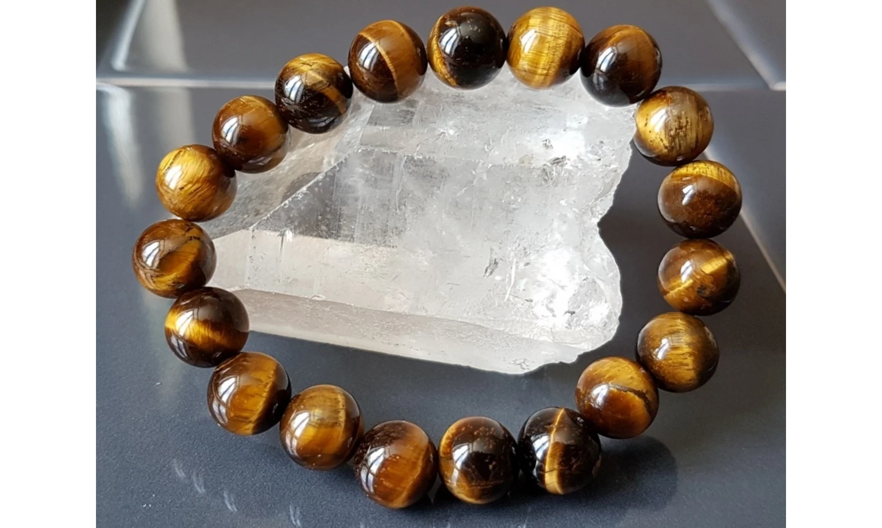 Oeil de Tigre pierres Boules bracelet