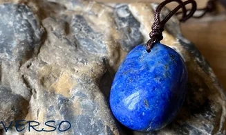 Lapis Lazuli stone drilled pendant 2