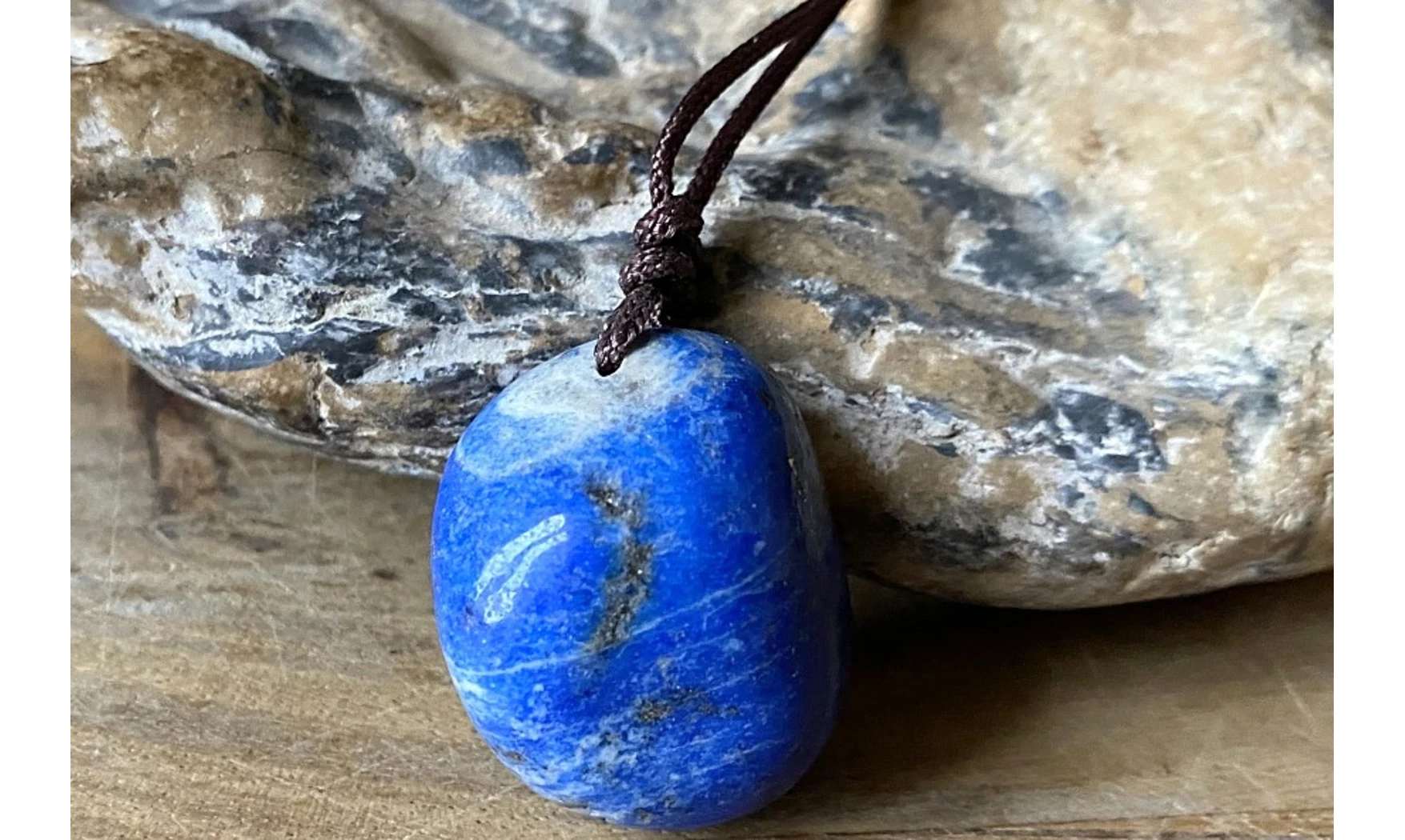Lapis Lazuli pierre percée 2 pendentif