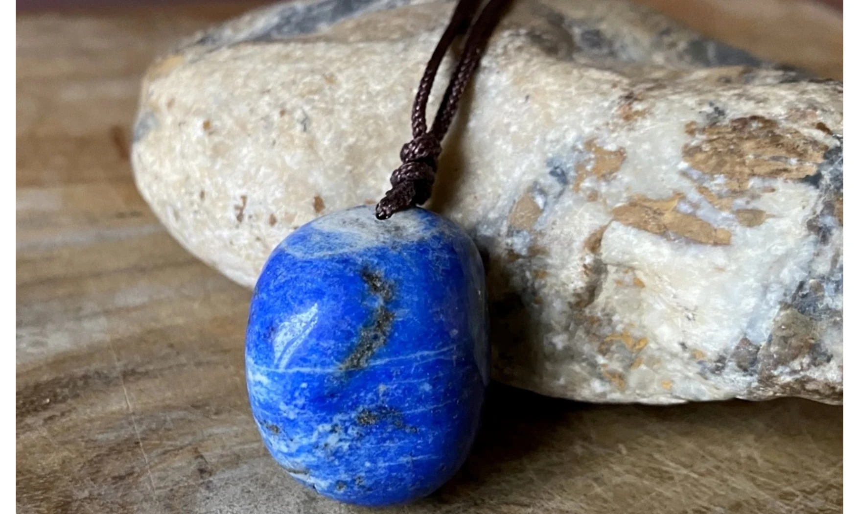 Lapis Lazuli pierre percée 2 pendentif