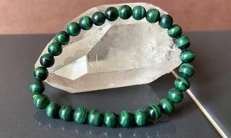 Malachite pierres Boules bracelet