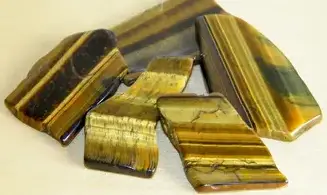 Tiger eye polished plate