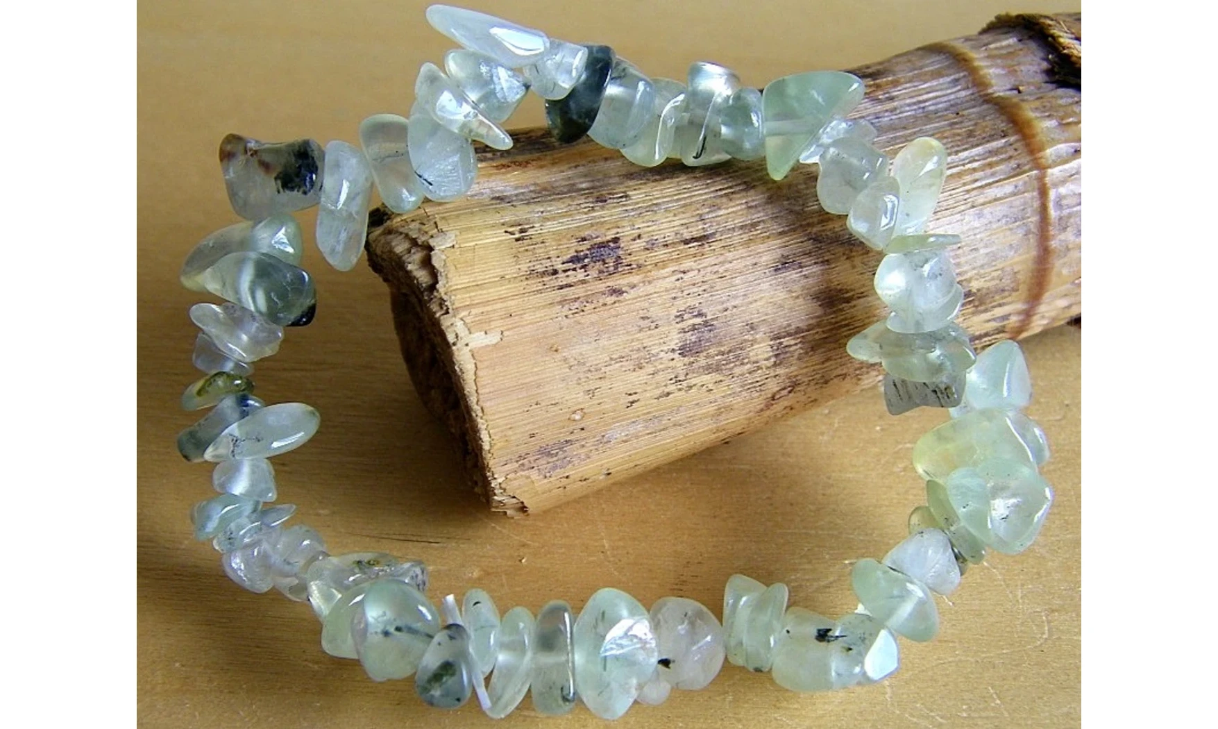 Préhnite pierres Baroque bracelet