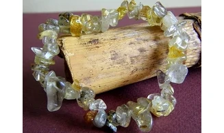 Rutilated Quartz Chips Bracelet