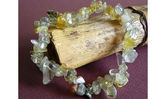 Rutilated Quartz Chips Bracelet