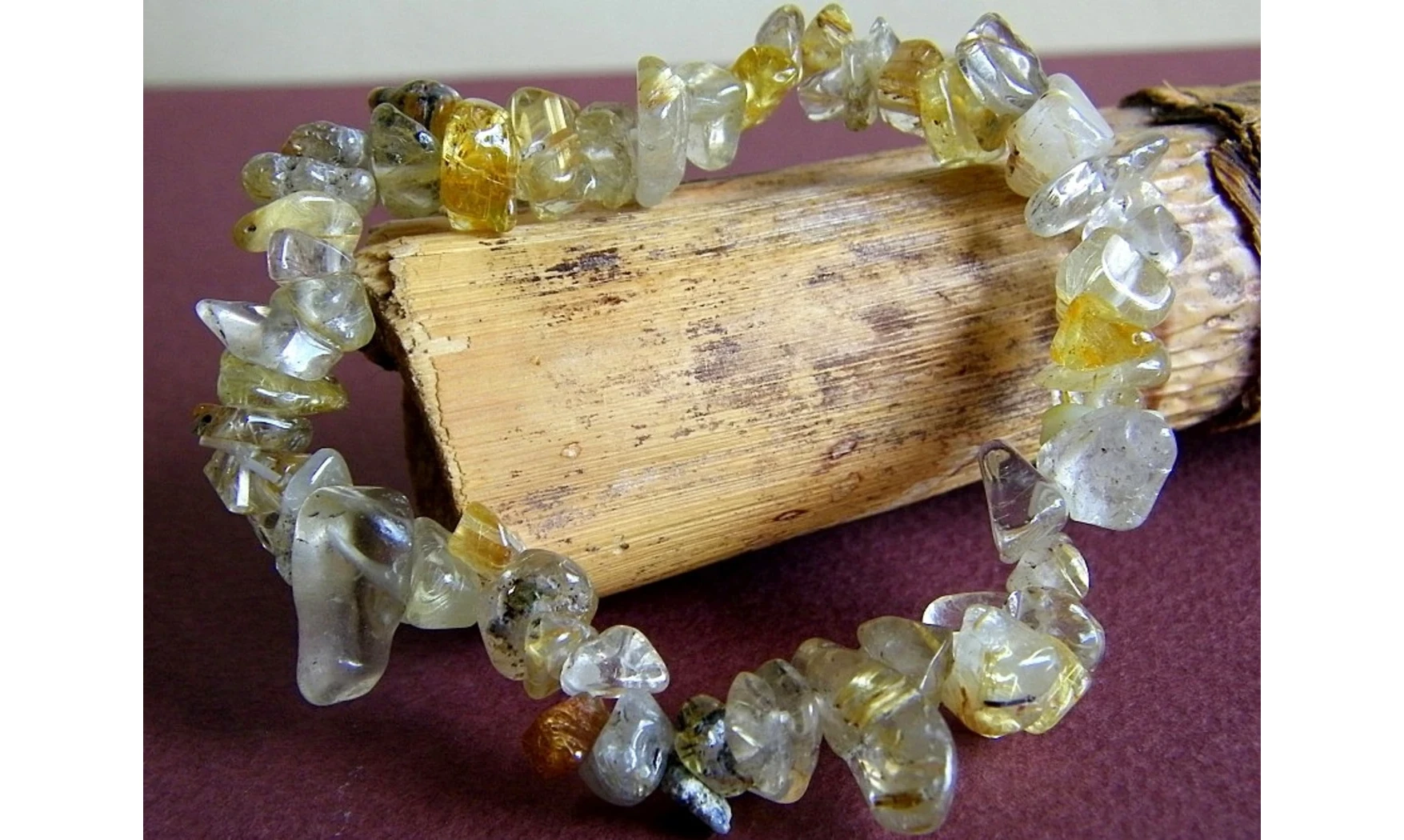 Quartz rutile pierres Baroque bracelet