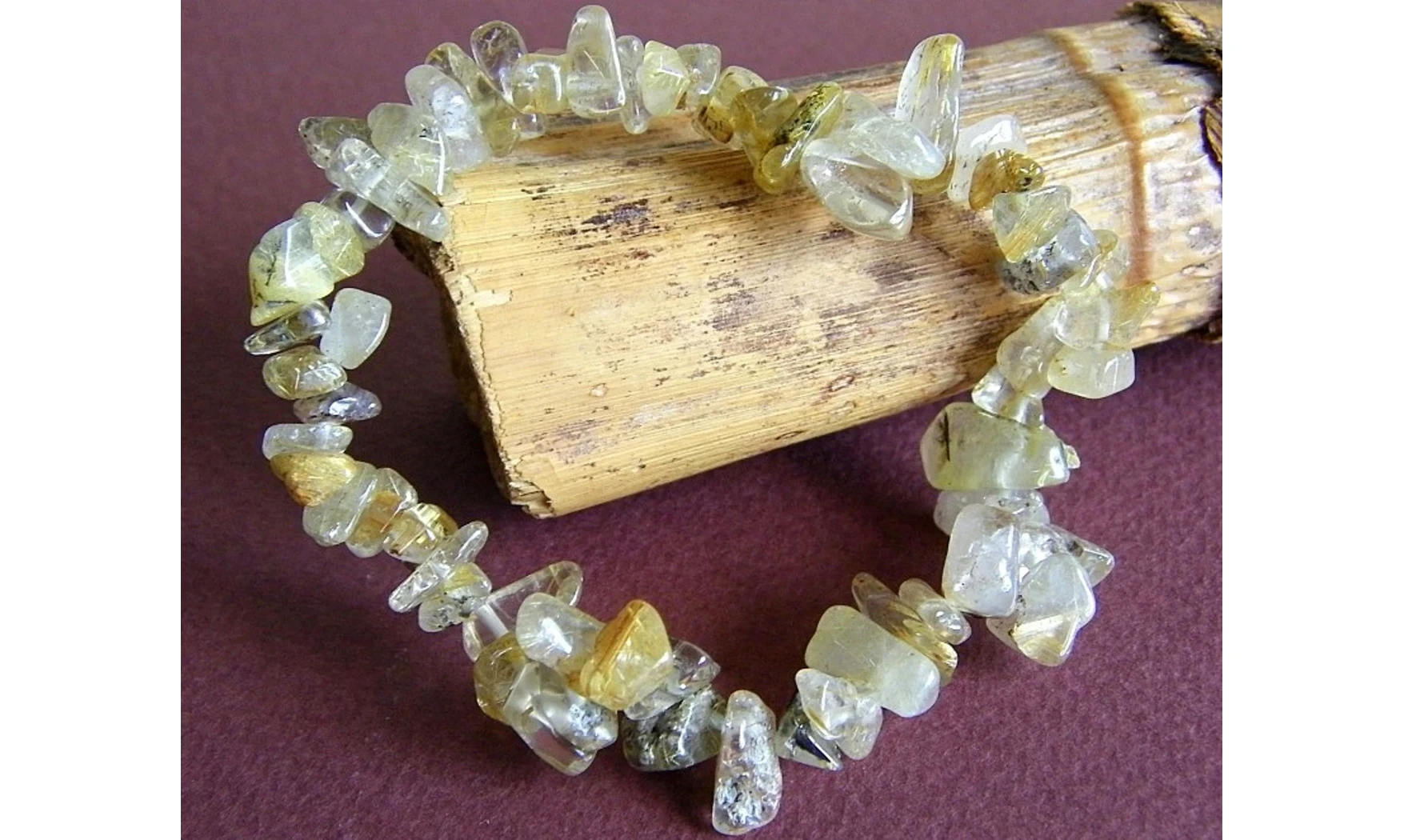 Quartz rutile pierres Baroque bracelet