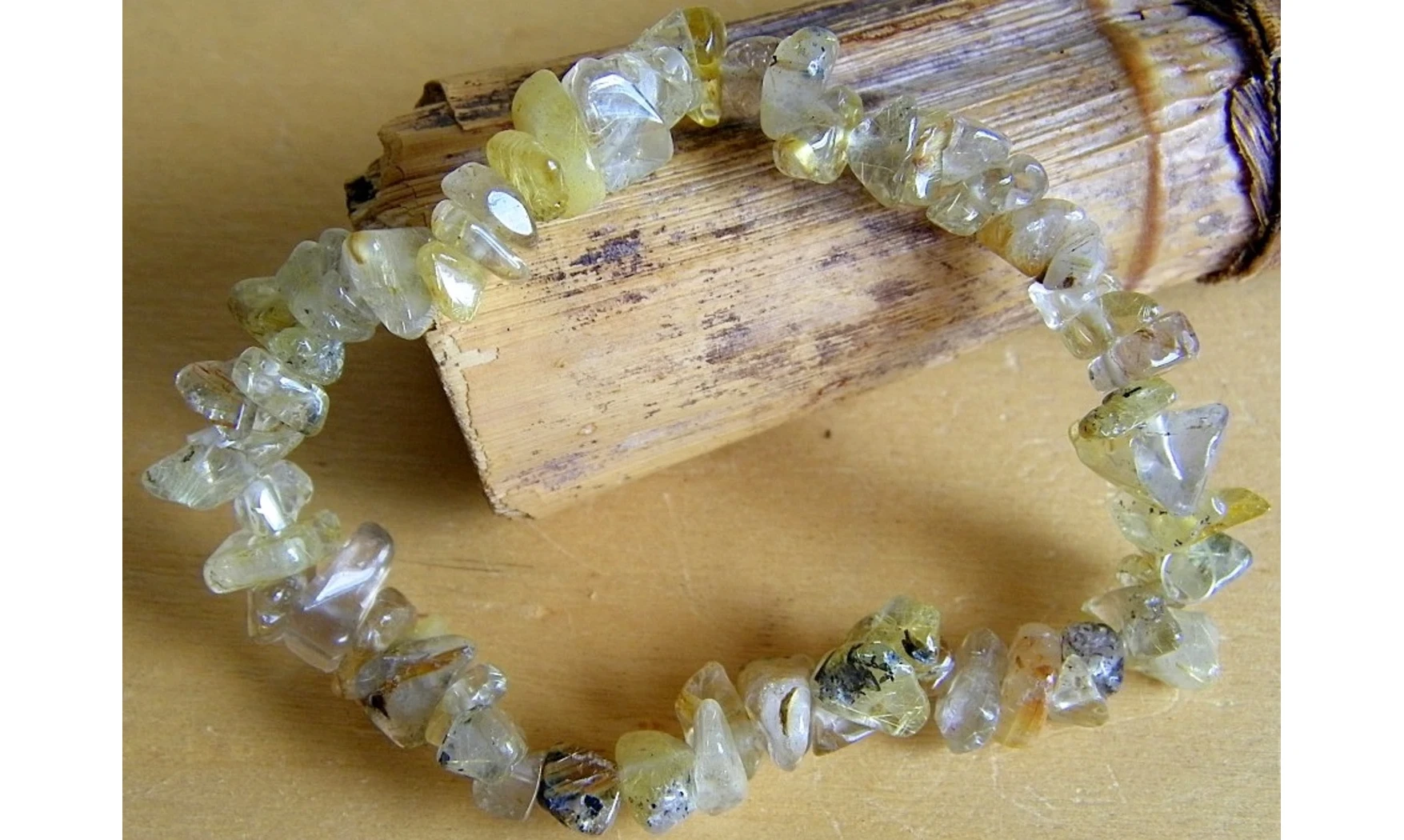 Quartz rutile pierres Baroque bracelet