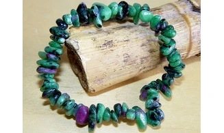 Rubis sur Zoisite bracelet Baroque