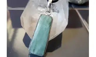 Aquamarine & 925 Silver plated pendant 3