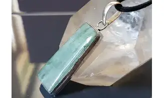 Aquamarine & 925 Silver plated pendant 3