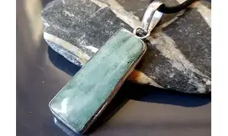 Aquamarine & 925 Silver plated pendant 3