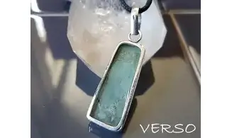Aquamarine & 925 Silver plated pendant 3