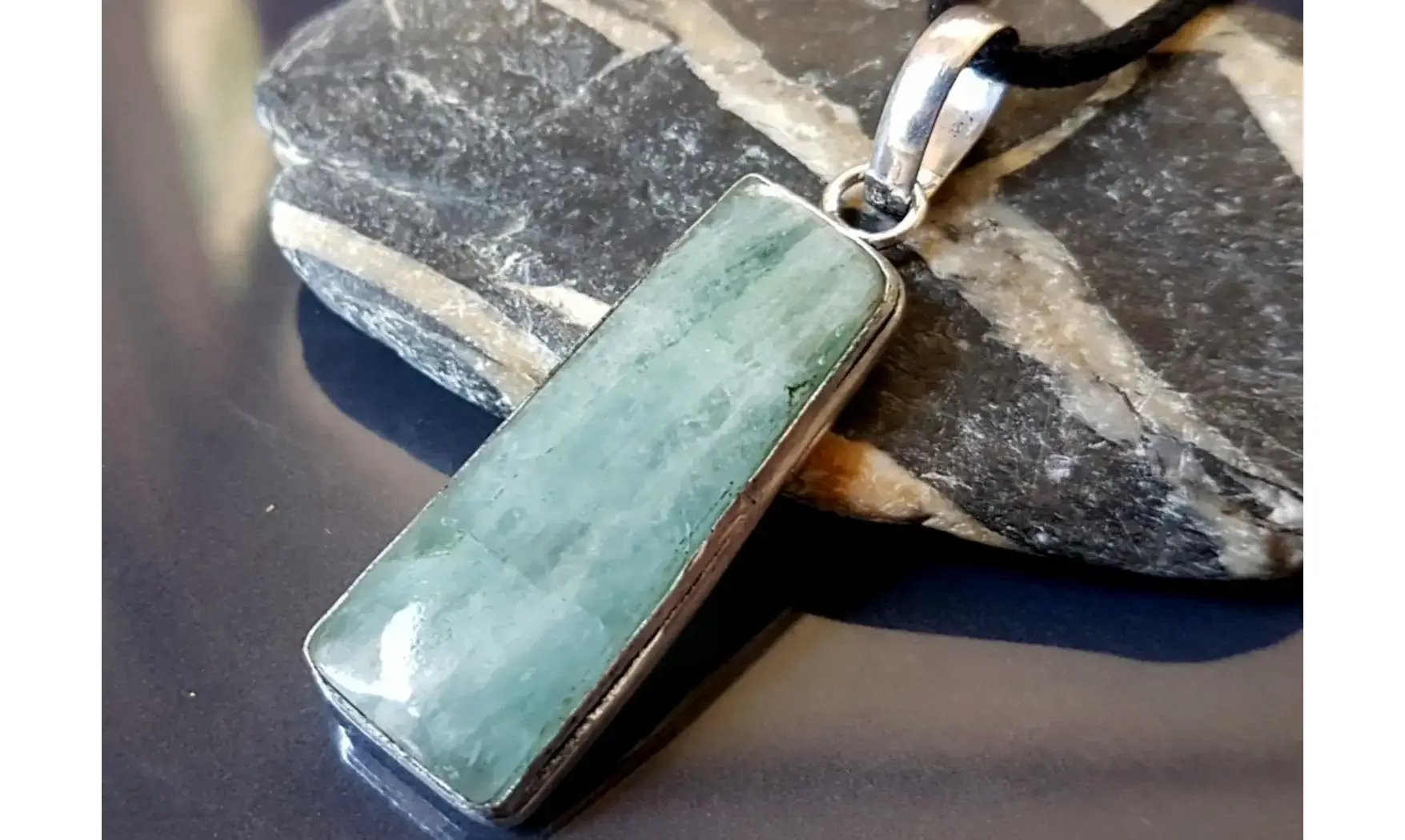 Aigue-Marine pendentif & Argent 3