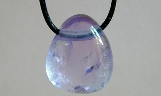 Amethyst stone drilled pendant