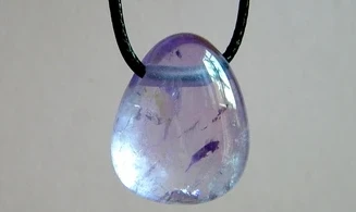 Amethyst stone drilled pendant