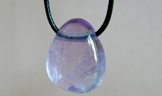 Amethyst stone drilled pendant