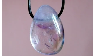 Améthyste pierre percée pendentif