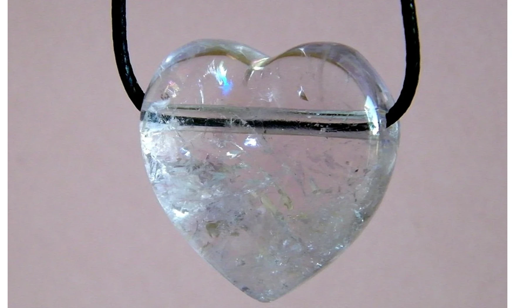 Améthyste Coeur pierre pendentif